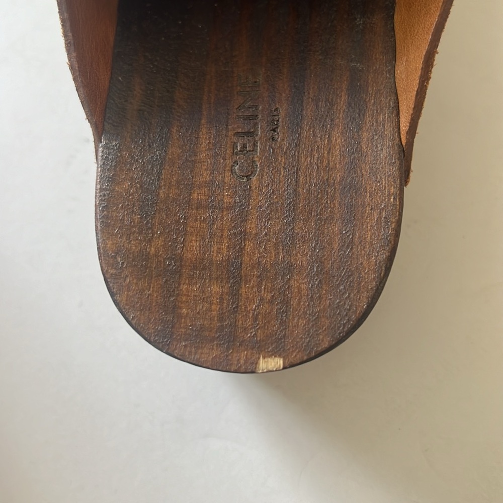 Celine clogs suede with tassel and nails head and fringe - Picture 12 of 16